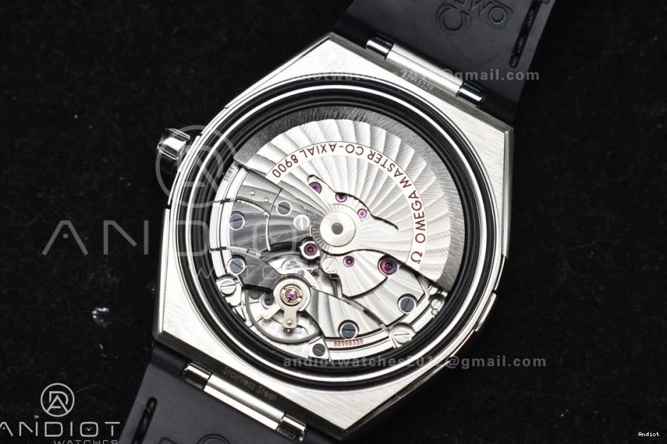 Black SS Black Black 1:1 VSF Strap Super Gummy Best Edition Ceramic on A8900 Clone Dial Constellation 0428